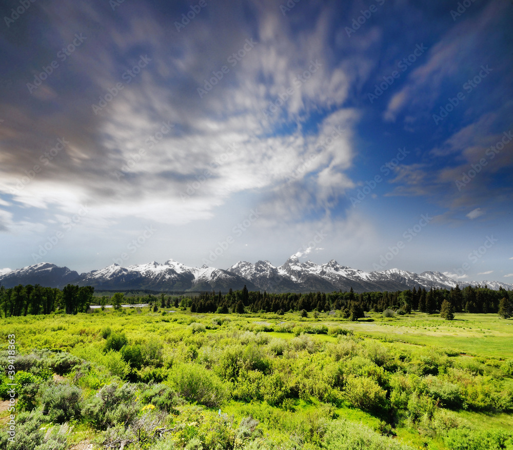 Grand Tetons National Park in Western Wyoming.