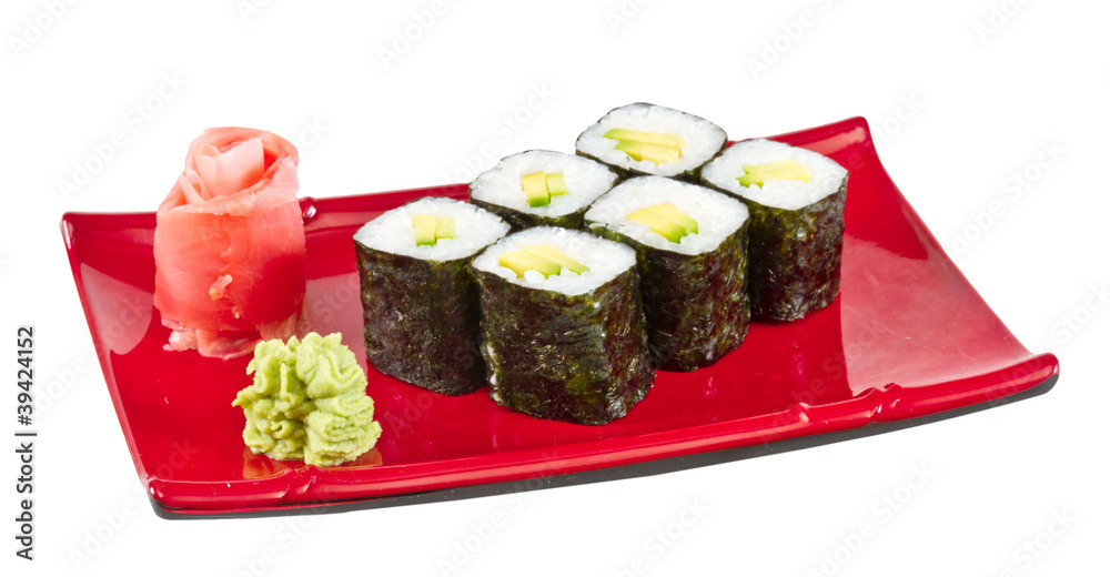 japan vegetarian roll with avocado japan vegetarian roll with avocado