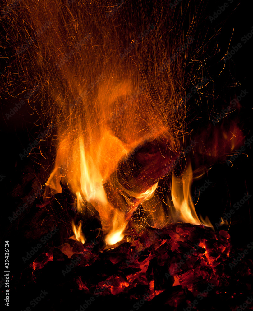 Fototapeta premium burning logs