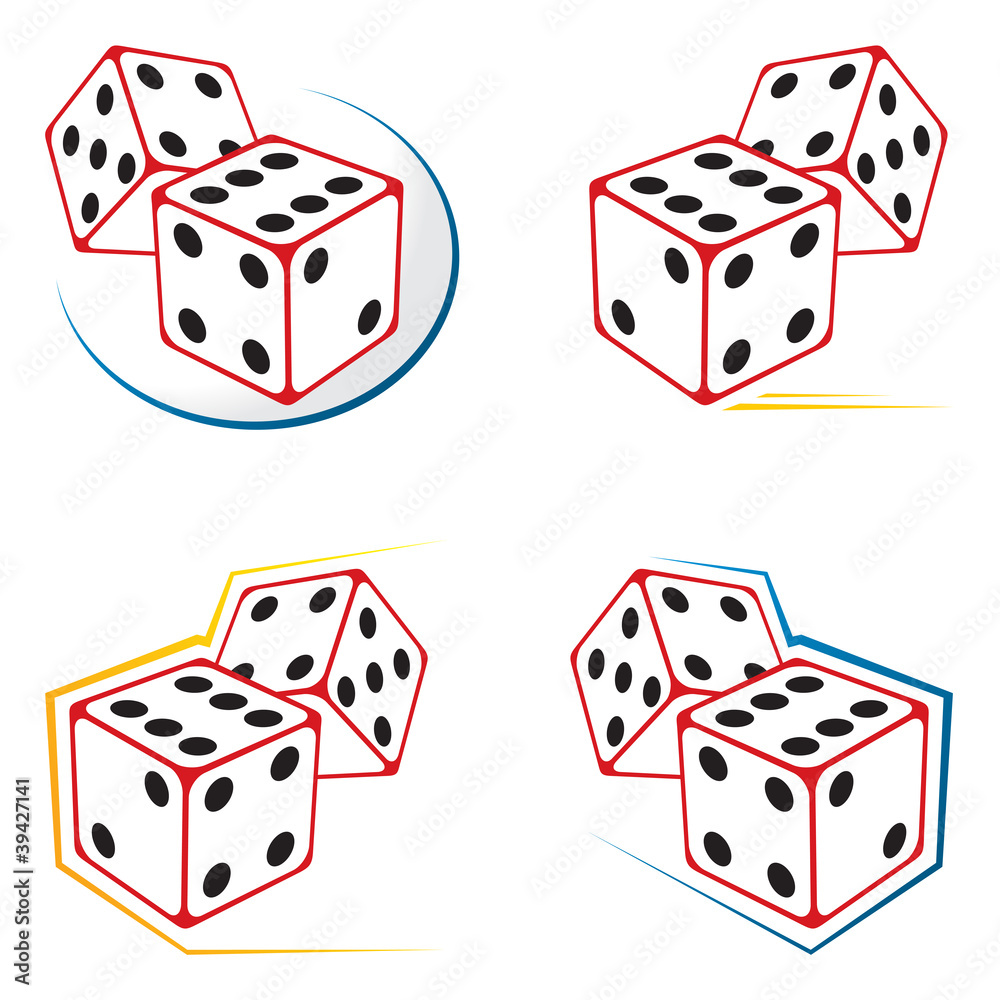 Fototapeta premium Dices icons