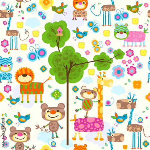 animals seamless background