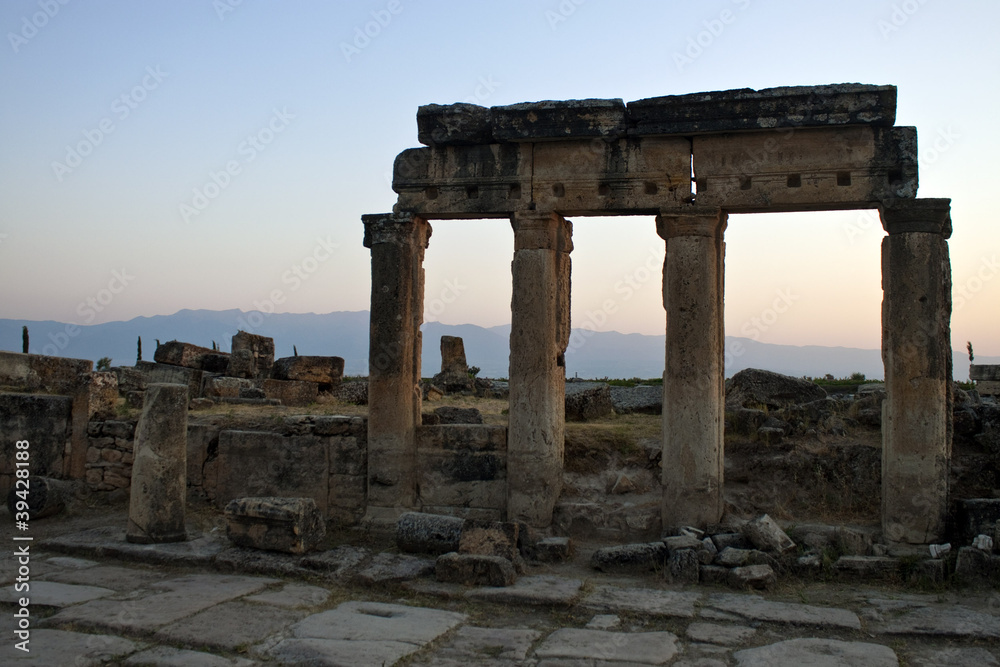 Ruins of ancient city Hierapolis, Turkey