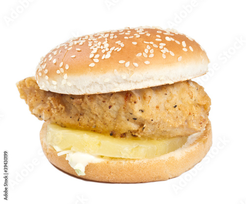 hamburger isolated on white