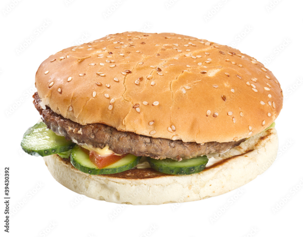 hamburger isolated on white hamburger isolated on white
