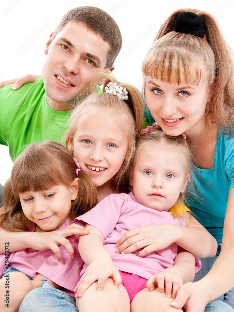 Family with three daughters