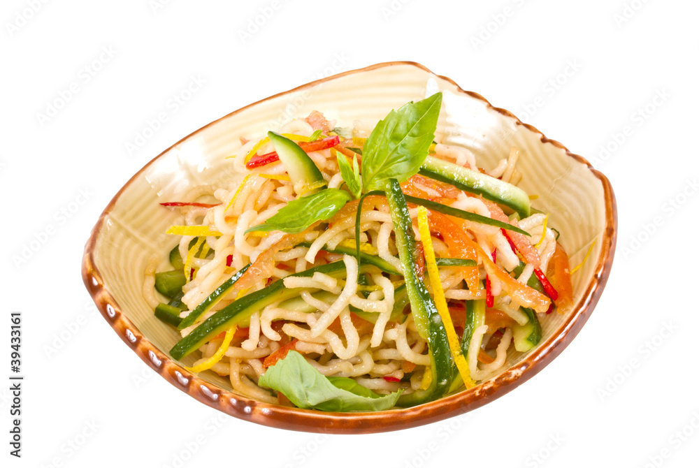Japan salad with noodles and vegetables Japan salad with noodles and vegetables