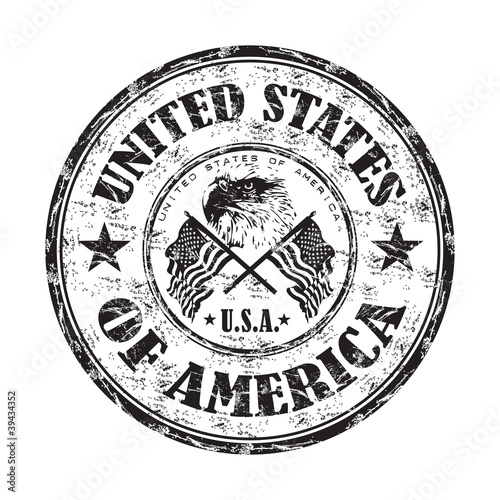United States of America grunge rubber stamp