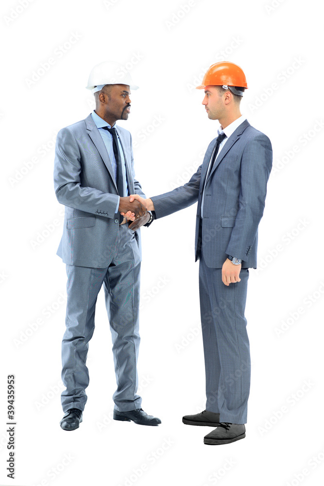 two businessman shaking their hands two businessman shaking their hands