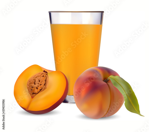 peach juice and fruit