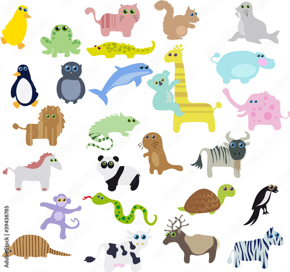 Naklejka premium ANIMALES DIVERTIDOS