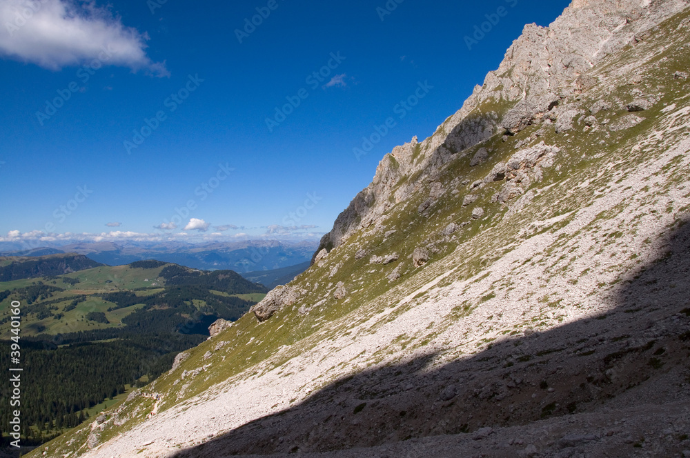 Langkofelkar mit Blick auf die Seiser Alm - Dolomiten - Alpen