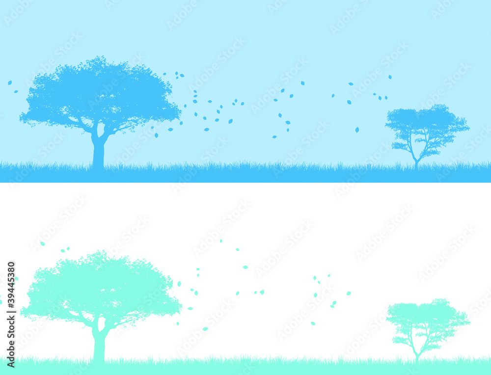 Obraz premium 樹木のイラスト