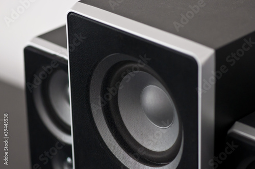 black sound speakers