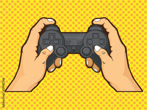 Hands Holding Joystick