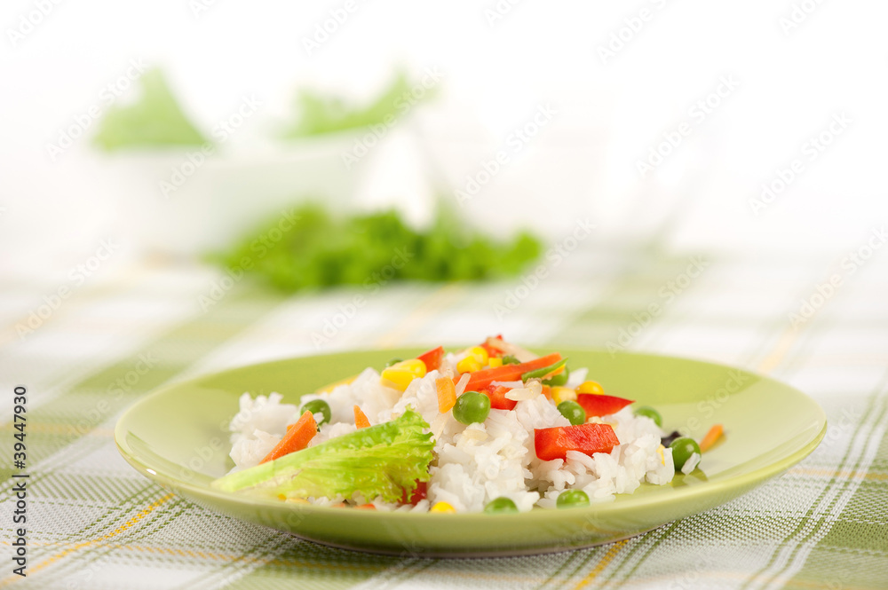Rice and vegetables Rice and vegetables