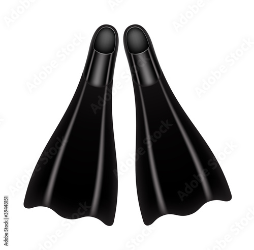 Flippers in black colour