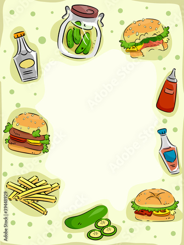 Hamburger and Pickle Frame