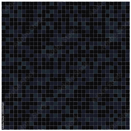 Black tiles wall covering 