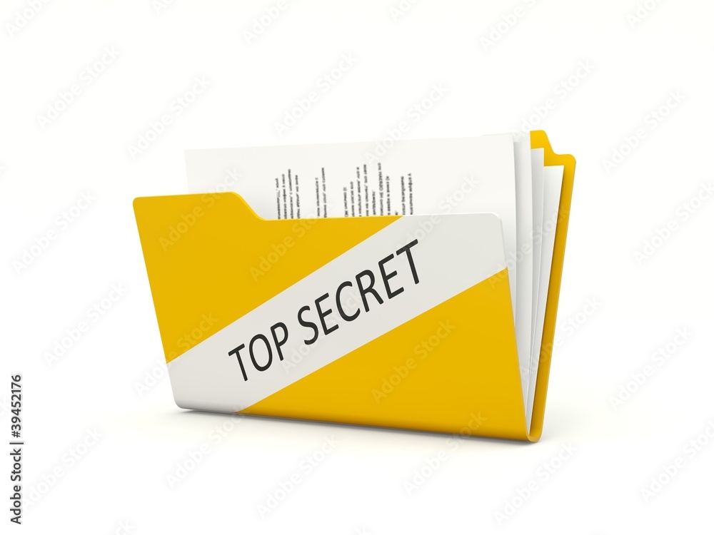 Top secret folder isolated on white Top secret folder isolated on white