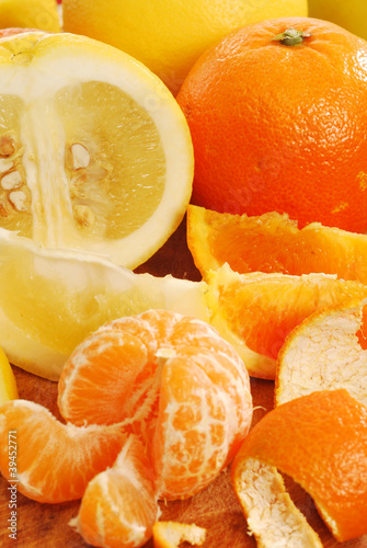 Oranges, grapefruits and tangerines