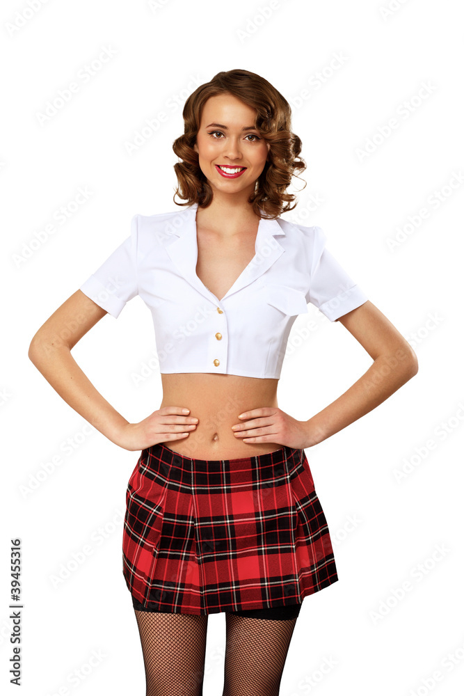 Woman dressed in retro style Woman dressed in retro style