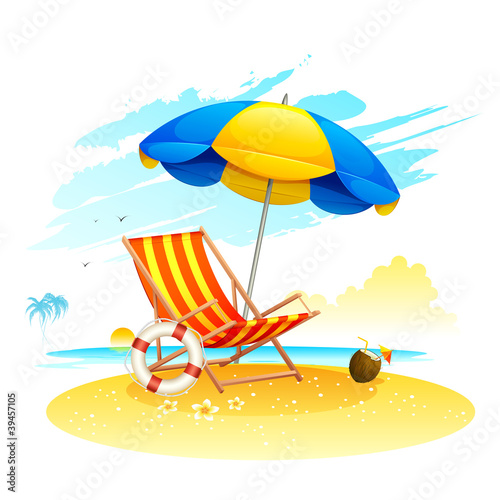 Recliner on Sea Beach