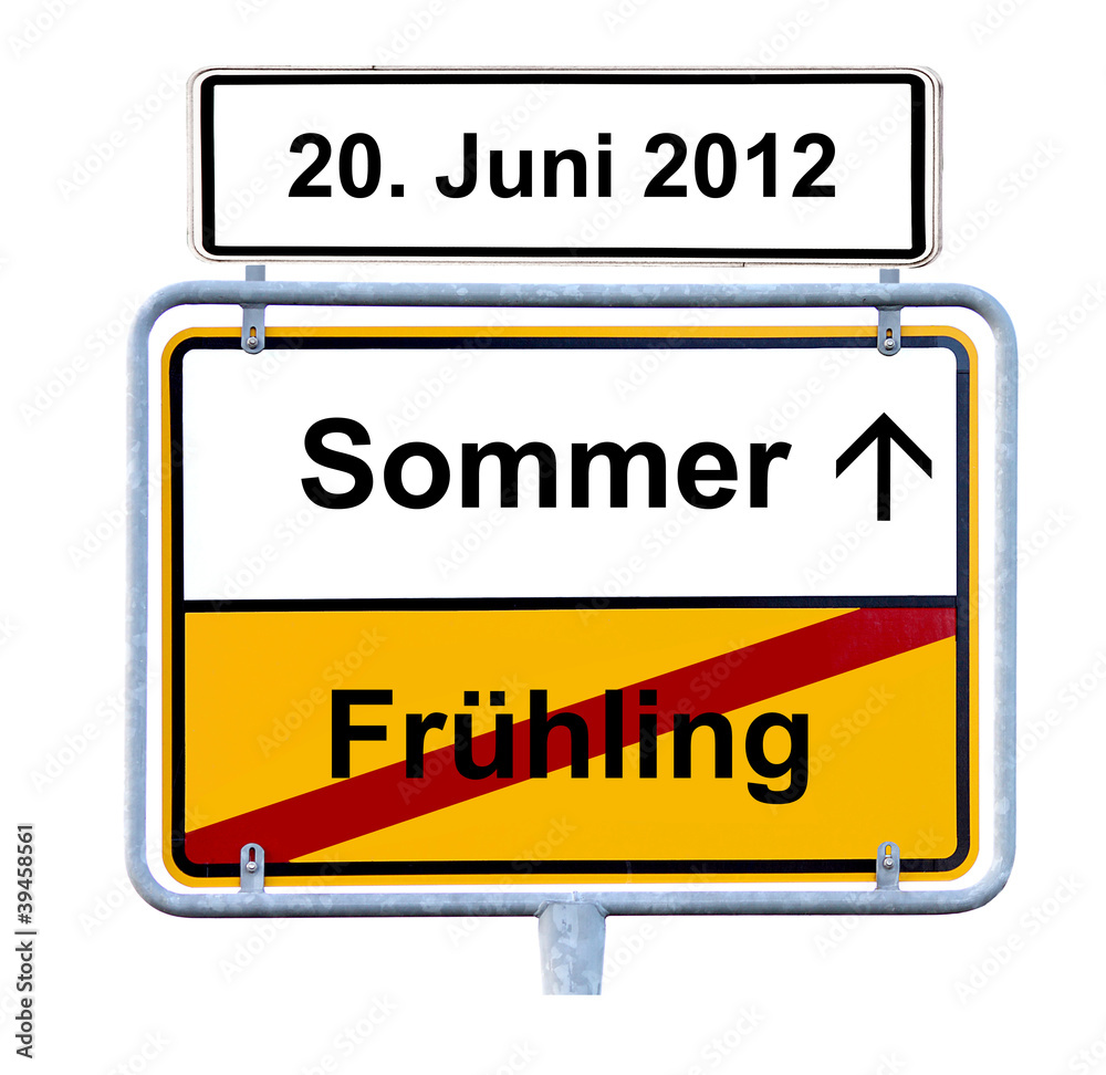 Schild Sommeranfang 20. Juni 2012 Schild Sommeranfang 20. Juni 2012