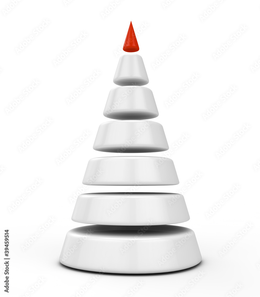 Individuality pyramid 3d render illustration Individuality pyramid 3d render illustration
