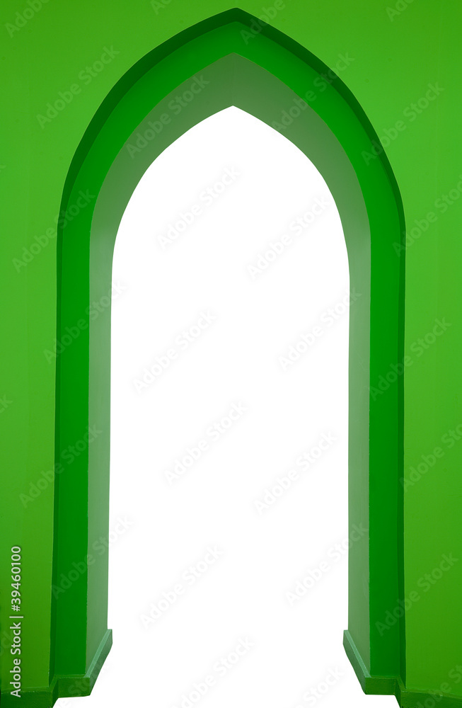 Fototapeta premium green draft of gothic portal