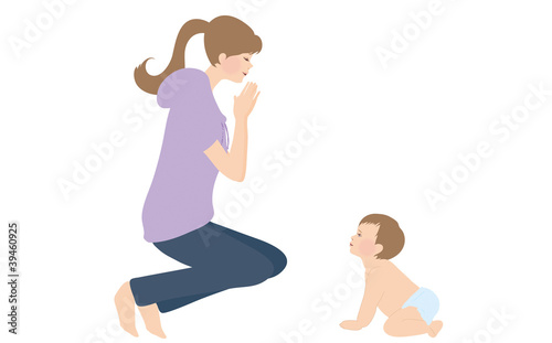 赤ちゃんと女性