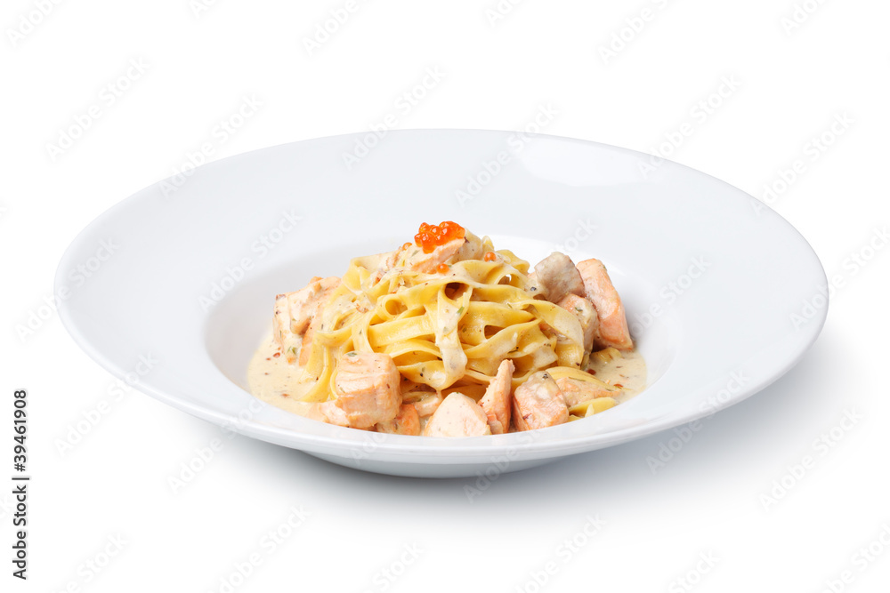 Fettuccine with salmon Fettuccine with salmon