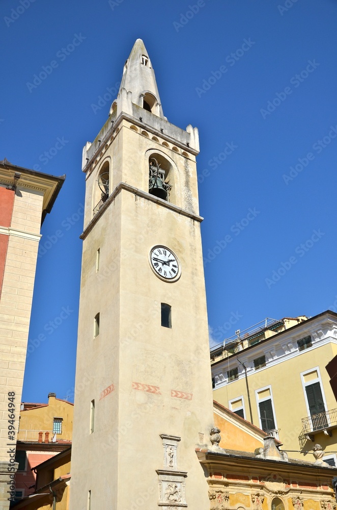 lerici - piazza e campanile di san rocco