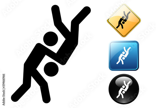 Judo pictogram and icons
