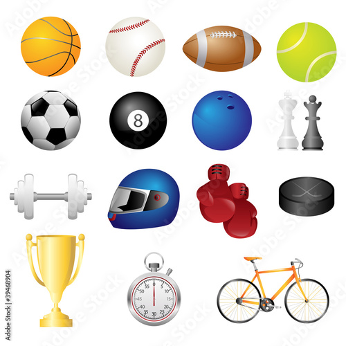 Sport items icons