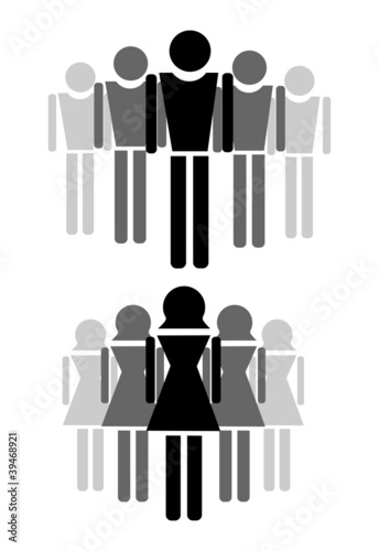 Grupo de hombres y mujeres