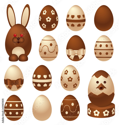 Chocolate Easter figures and eggs