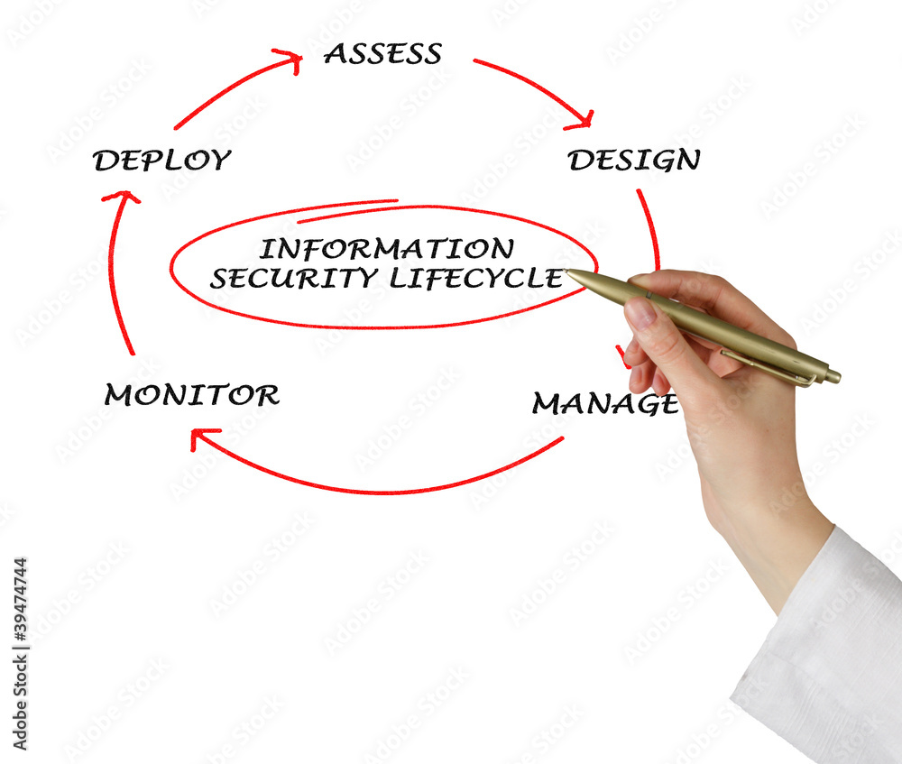 Diagram of information security lifecycle Diagram of information security lifecycle