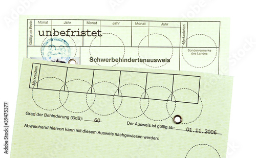 Schwerbehindertenausweis photo