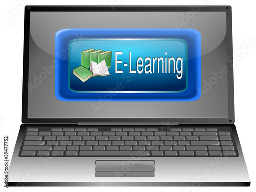 Laptop mit E-Learning