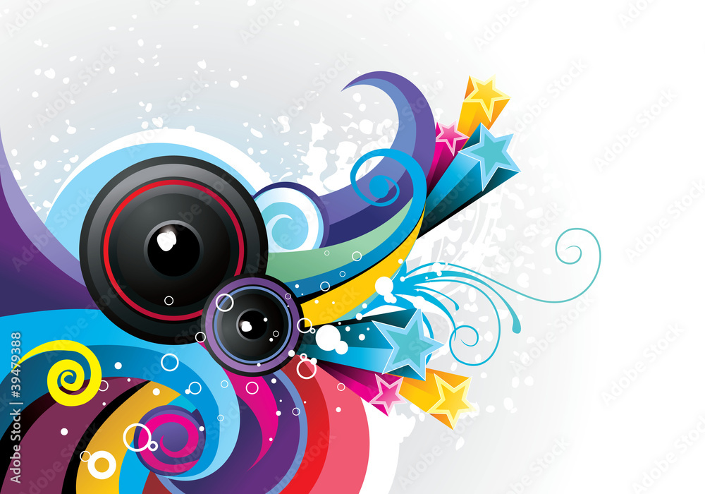Obraz premium music color vector