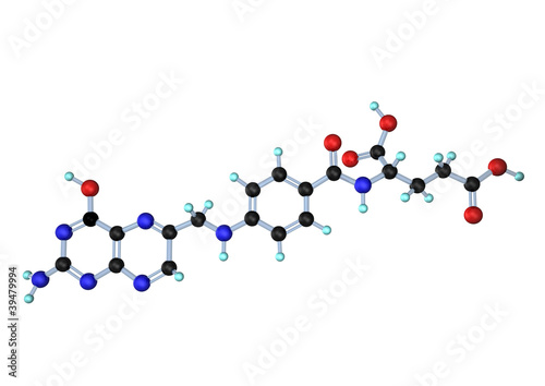 Molecule Vitamin B9 Folic Acid