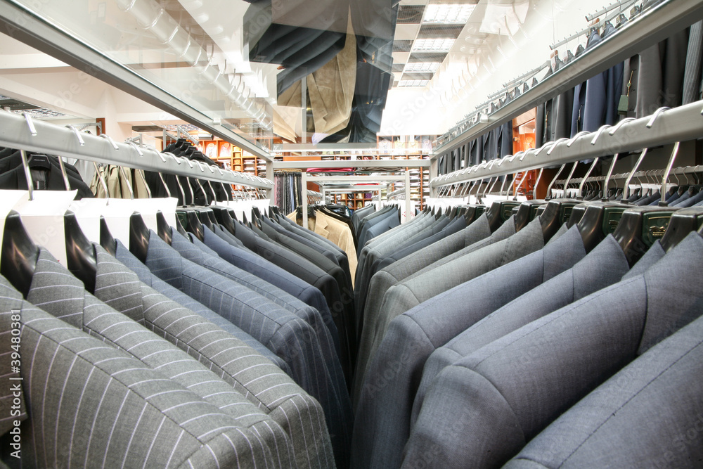 Men's suit store Stock Photo Adobe Stock