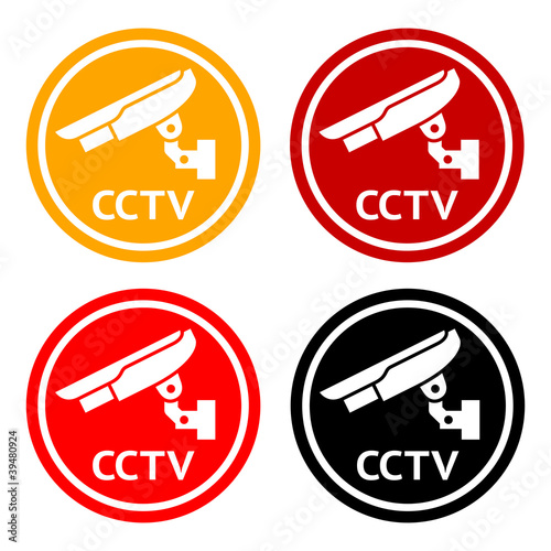 CCTV pictogram, set symbol security camera