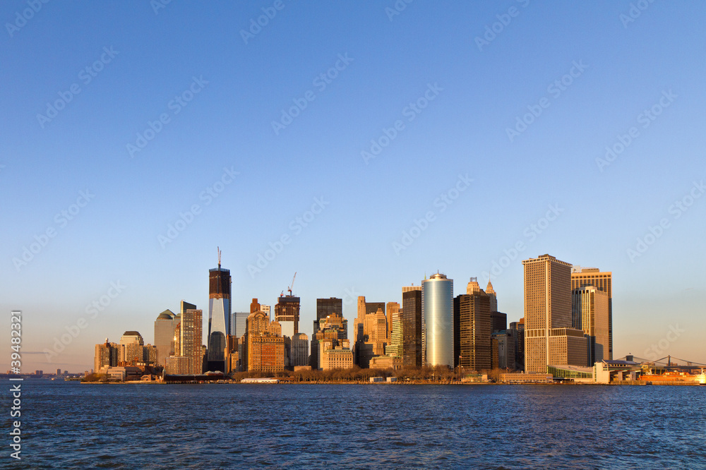 Fototapeta premium New York City, Manhattan im Abendlicht, USA