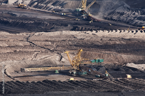 the excavator in coal opencast
