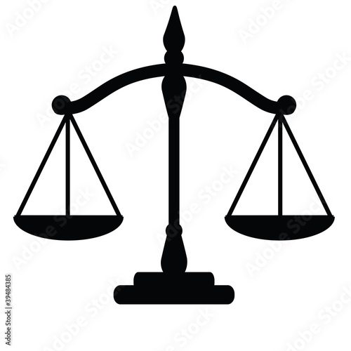 Vector illustration of justice scales