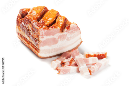 Bacon isolated on white