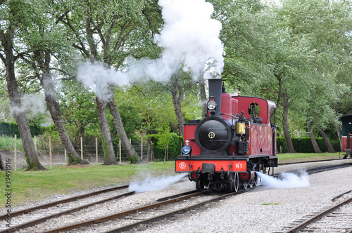 Petit train touristique à vapeur de la baie de Somme en Picardie