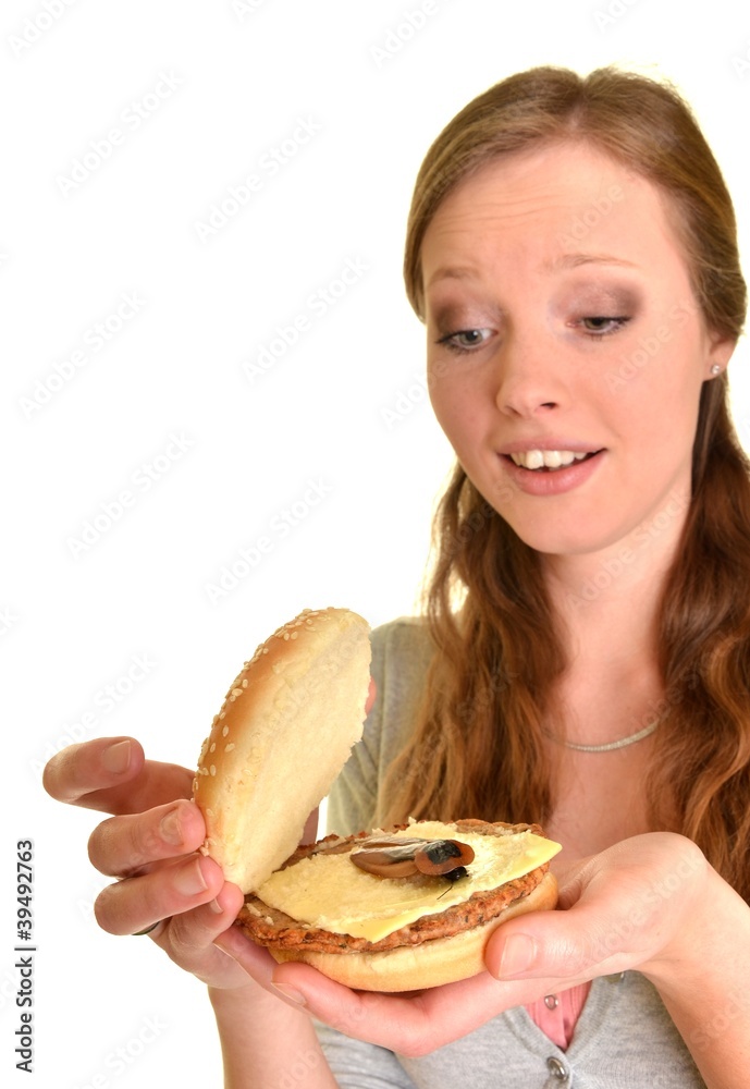 burger with cockroach burger with cockroach