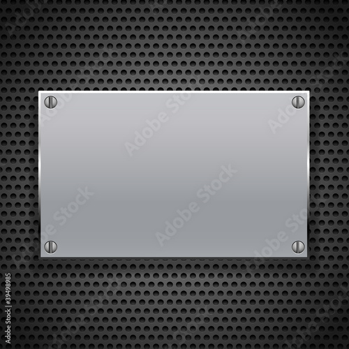 metallic plaque for signage